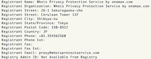 whois information