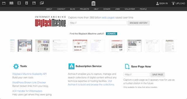wayback machine