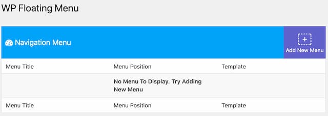 WP Floating Menu